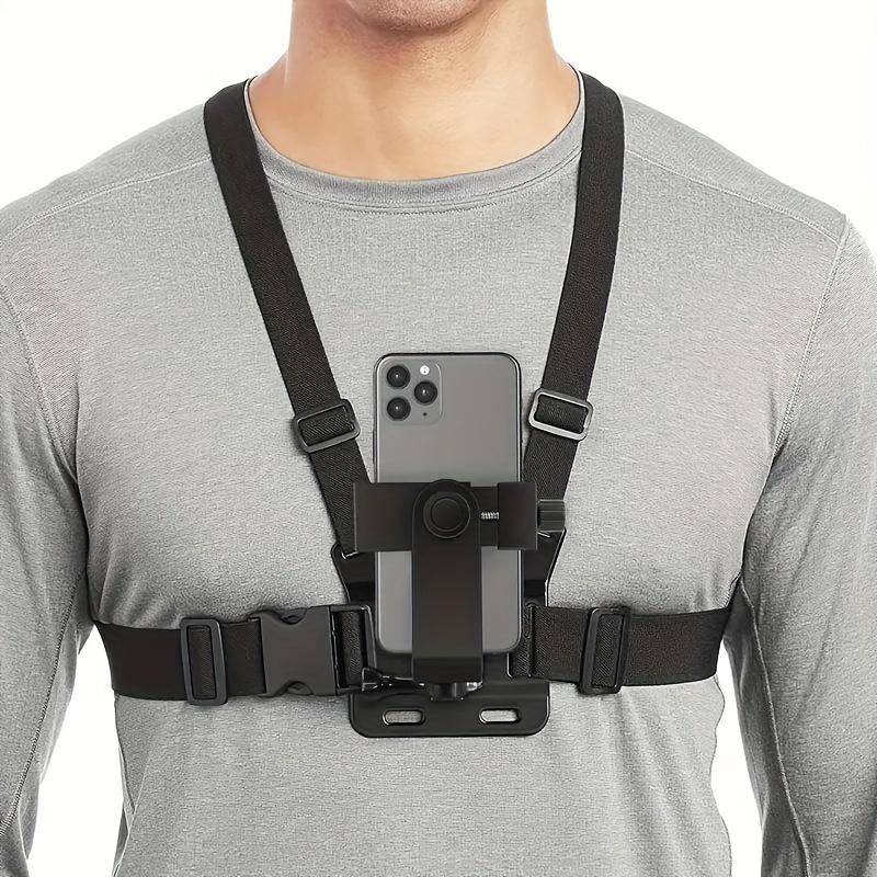 Adjustable Chest Strap Cell Phone Holder for Outdoor Activities and Sports